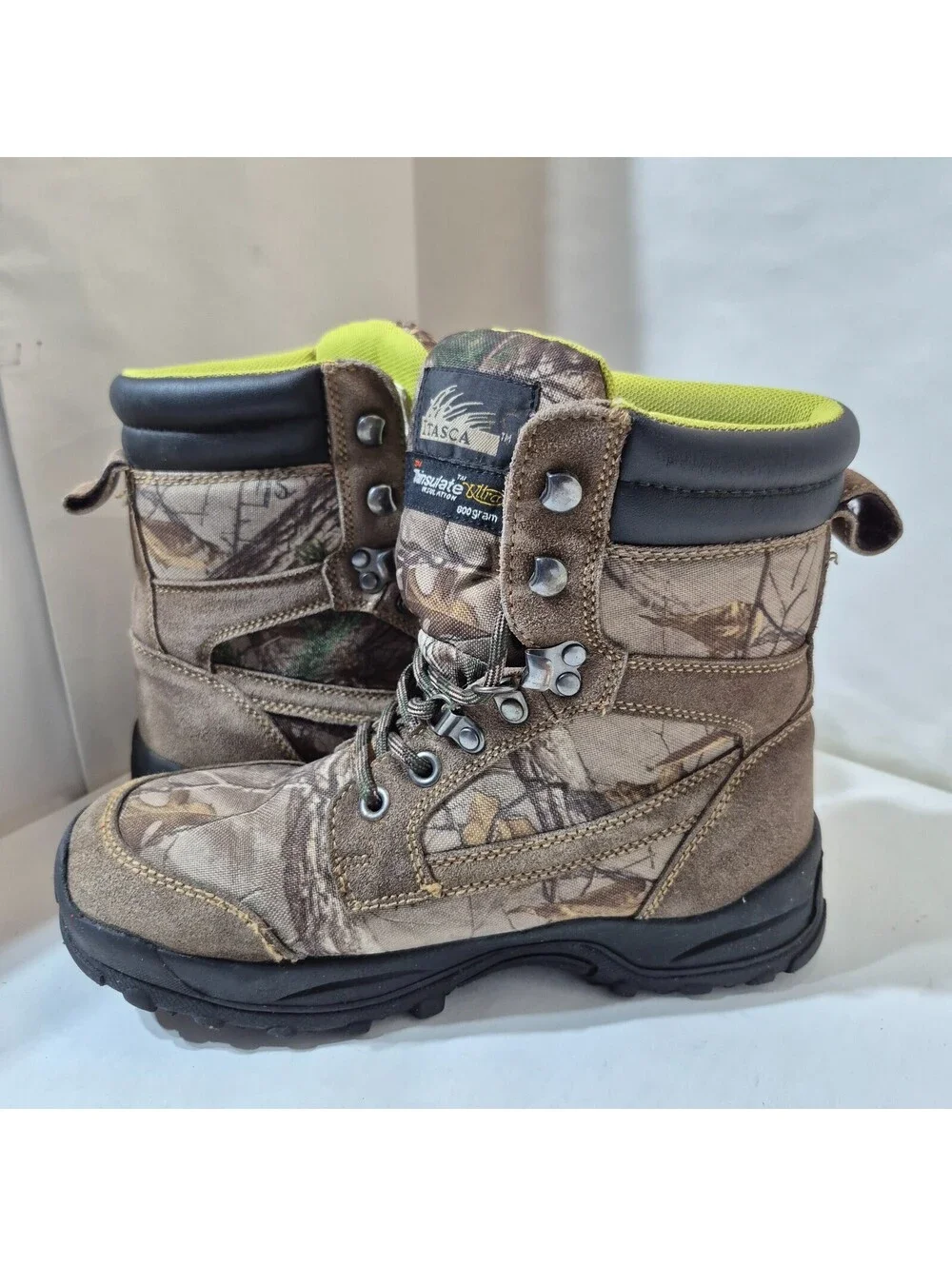 Itasca Big Buck Realtree Thinsulate 800 Gram Waterproof Boots Youth Sz 5 Hunt